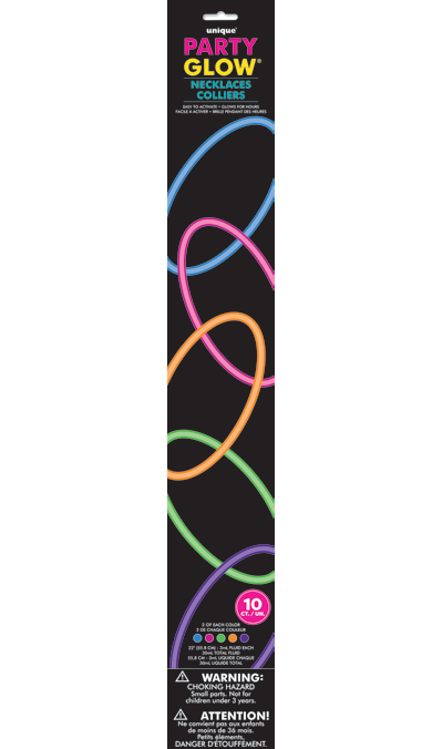 COLLARES GLOW 22PG 10 UDS