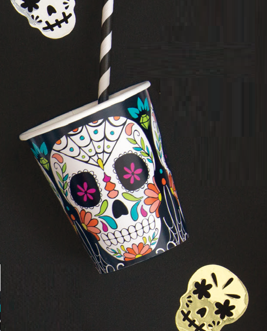 VASOS 9OZ 8UDS HLLN DIA MUERTO