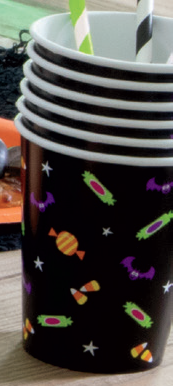 VASOS 9OZ 8U HLN GATOS CALABAZ
