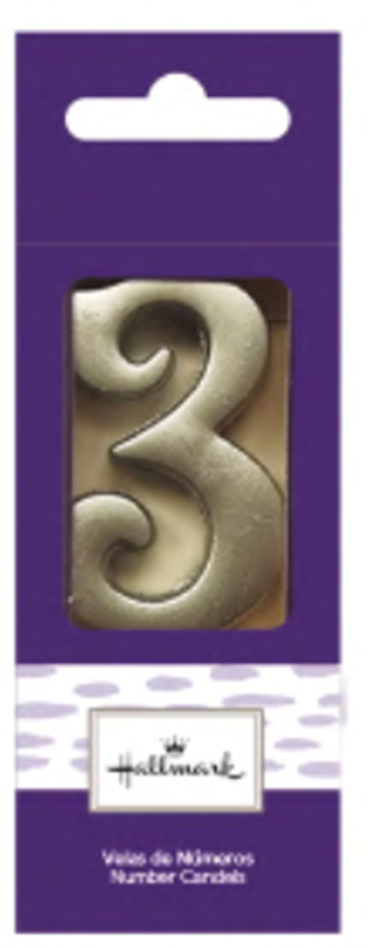 VELA PLATEADA NUMERO 3