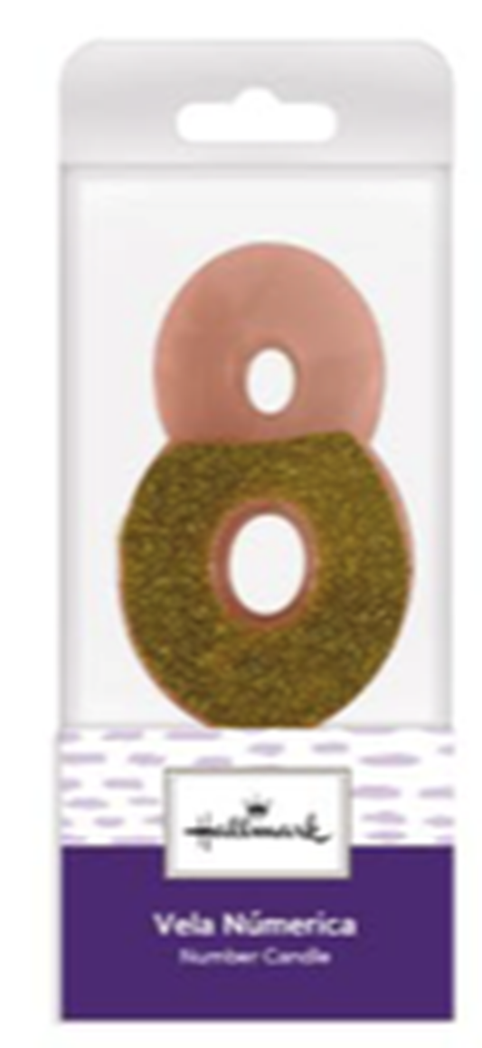 VELA ROSADA ESCARCHA NUM 8