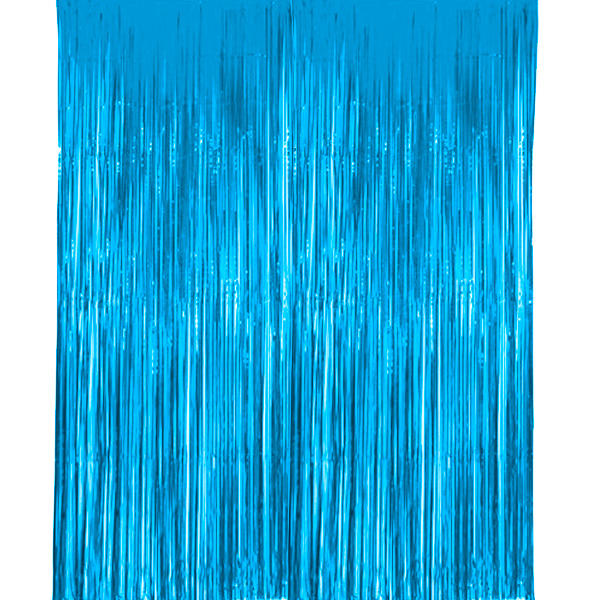 CORTINA DECORATIVA AZUL CELEST