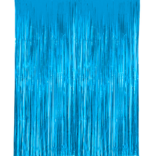 CORTINA DECORATIVA AZUL CELEST