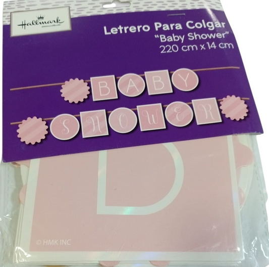 LETRERO BABY SHOWER ROSA-DORAD