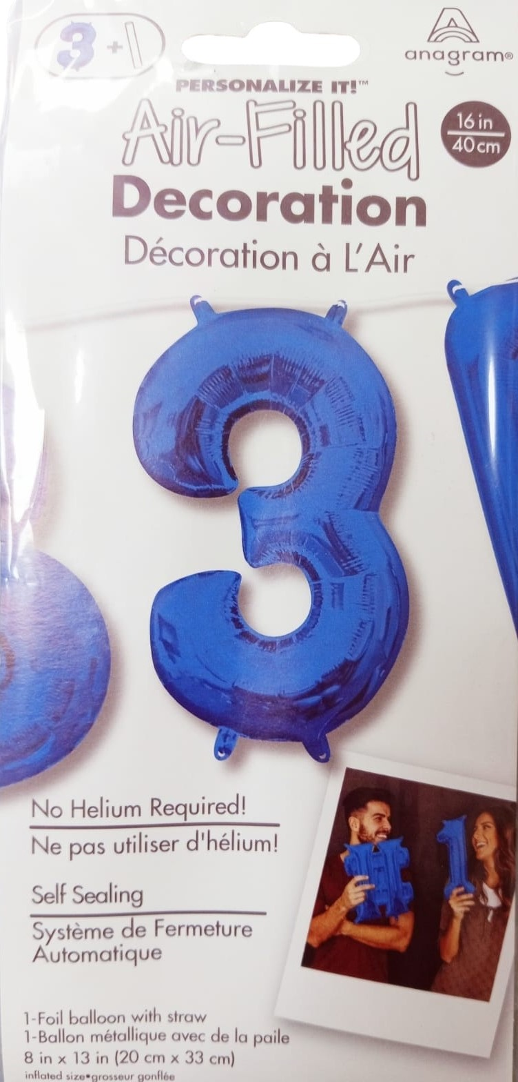GLOBOS MINI SHAPE AZUL OSC N.3