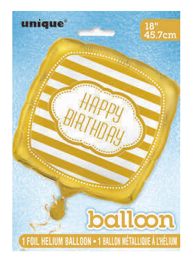 GLOBO METALICO 18PG GOLDEN BDA
