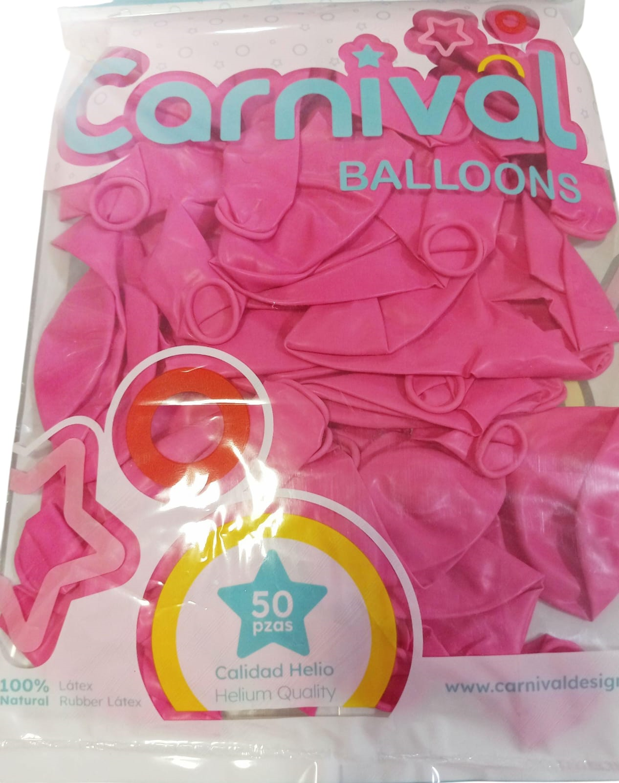 CARNIVAL GLOBOS 12P 50U FUCSIA