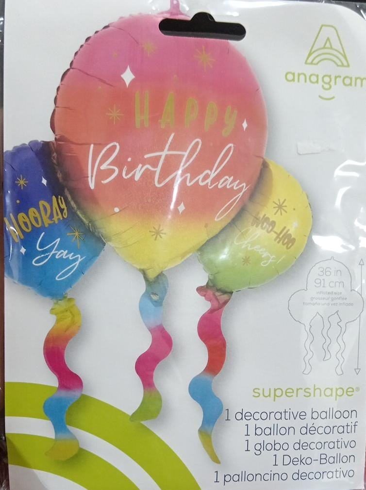 GLOBO MET. HBDAY SUPER SHAPE