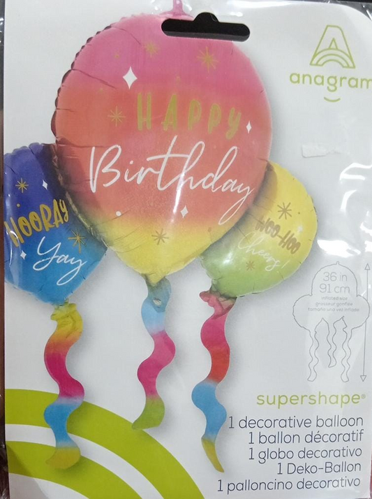 GLOBO MET. HBDAY SUPER SHAPE