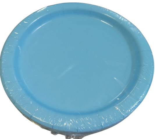 PLATO 20UN 18CM 7PG AZUL BEBE
