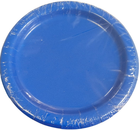 PLATO 20UN 18CM 7PG AZUL ROYAL