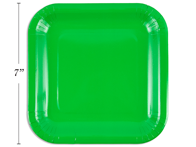 PLATO CUADRADO VERDE 16UN 7 P