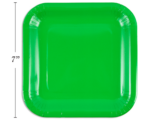 PLATO CUADRADO VERDE 16UN 7 P