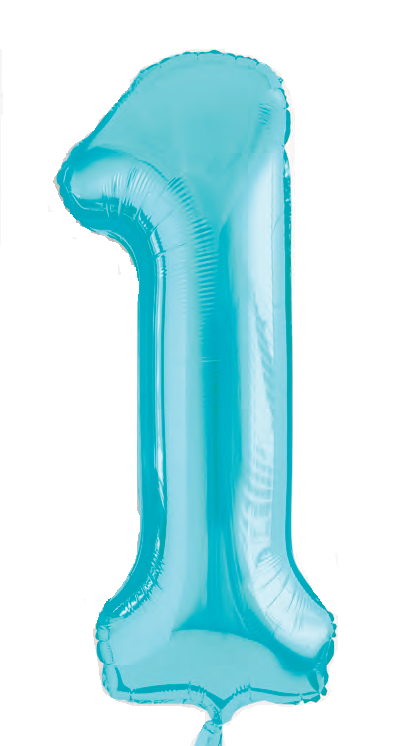 GLOBO FORMA Nº1 AZUL BEBE