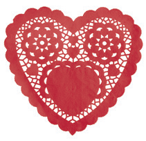DOILES CORAZON ROJO 6PG 30UDS