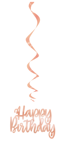 DECO ESPIRAL HAPPY BDAY ROSE G