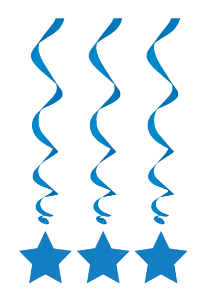 COLGANTE ESPIRAL ESTRELLA AZUL