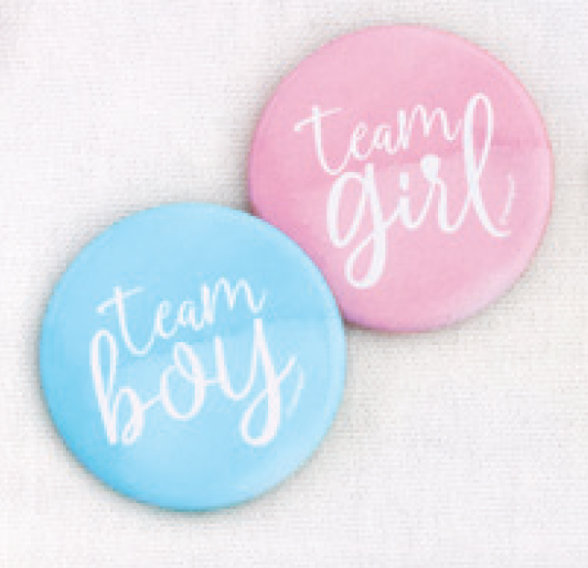 BOTONES TEAM BOY OR GIRL 10UDS