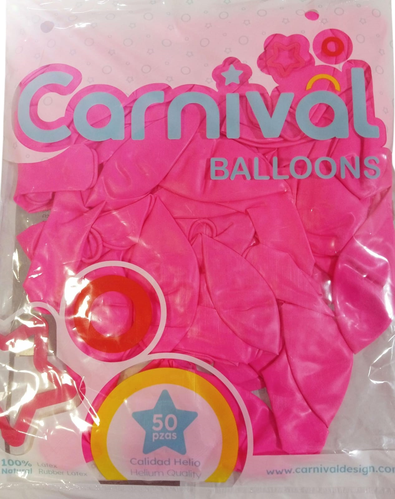 CARNIVAL GLOBOS 12P 50U ROSADO