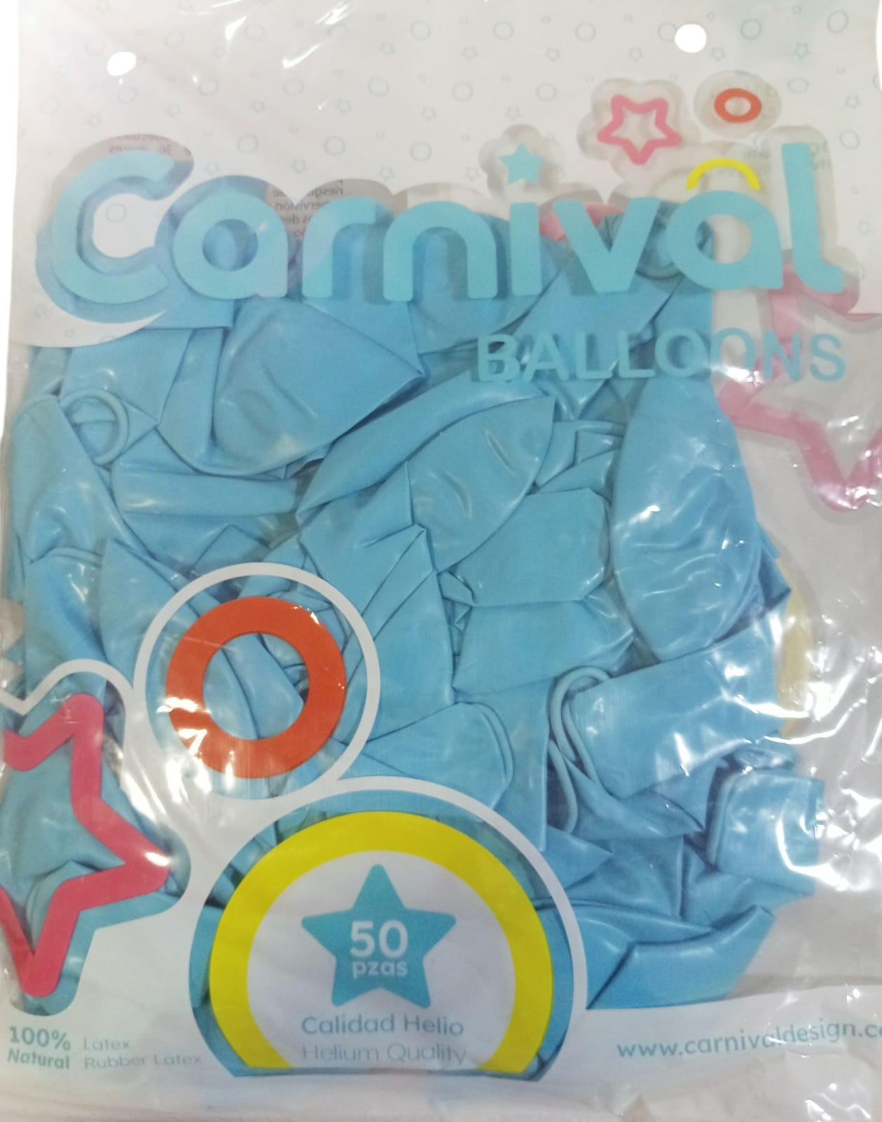 CARNIVAL GLOBOS 12P 50U AZUL C