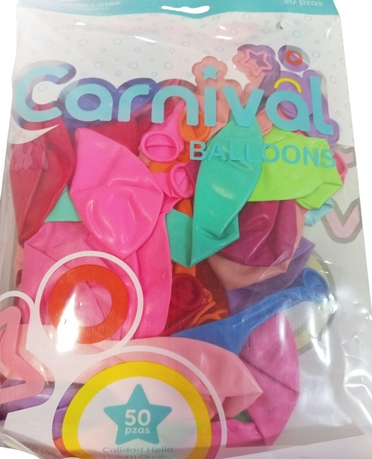 CARNIVAL GLOBOS 12P 50U SURTID