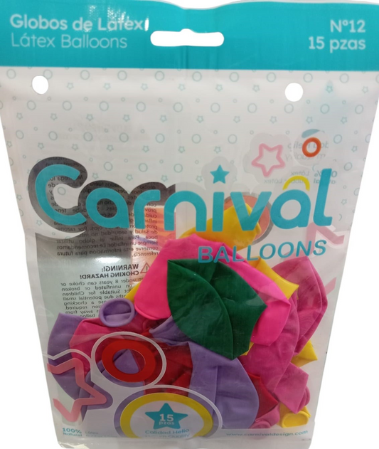 CARNIVAL GLOBOS 12 PG 15UD SUR