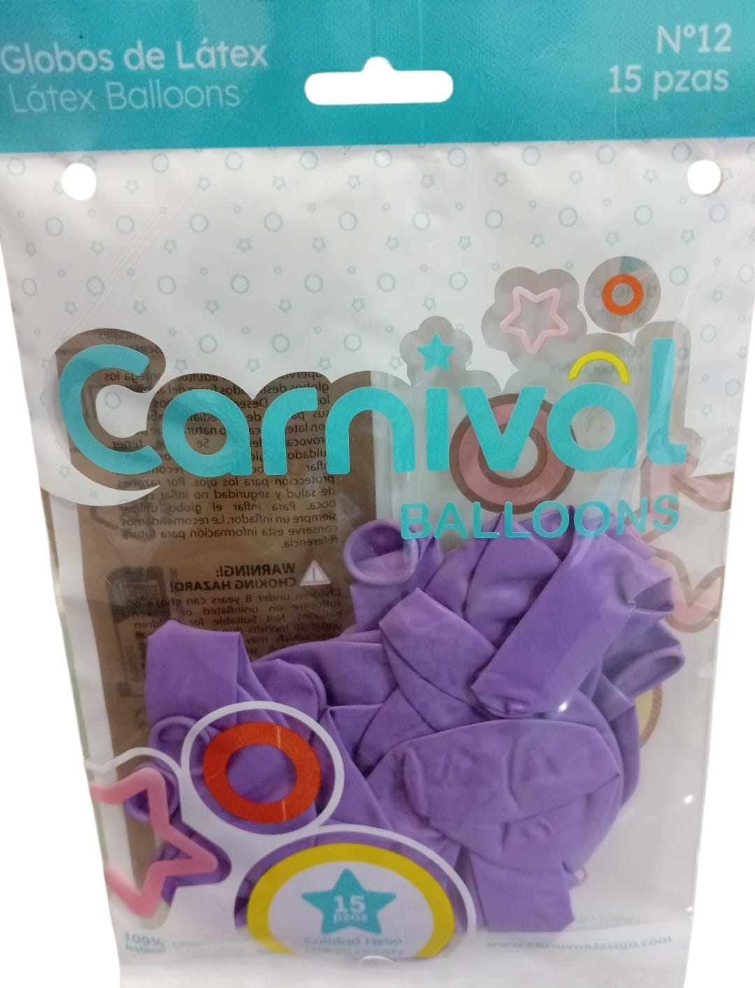 CARNIVAL GLOBOS 12 PG 15UD MOR