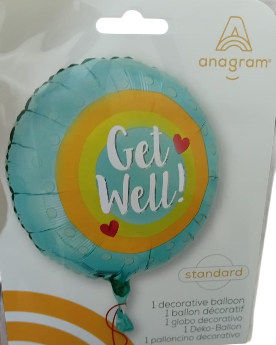 GLOBO MET.GET WELL 18PULG