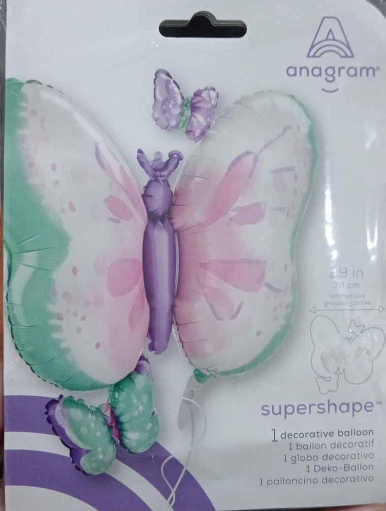 GLOBO SUPERSHAPE MARIPOSA
