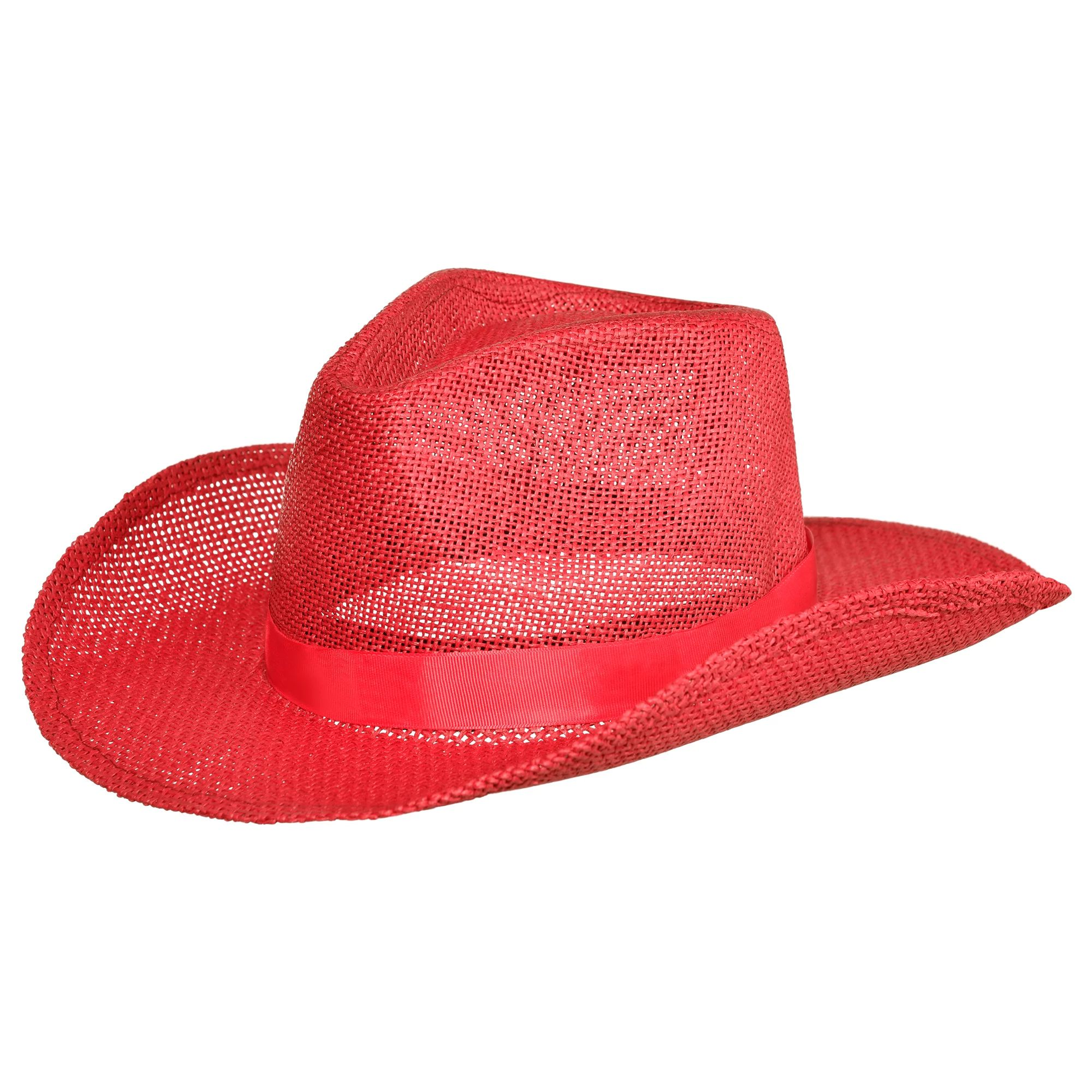 SOMBRERO COWBOY PAJA ROJO