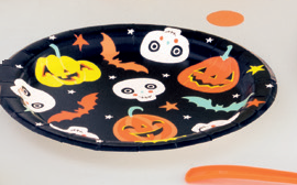 PLATO 7PG CALABAZA PASTEL 8UDS