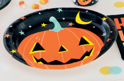 PLATO 9PG CALABAZA PASTEL 8UDS