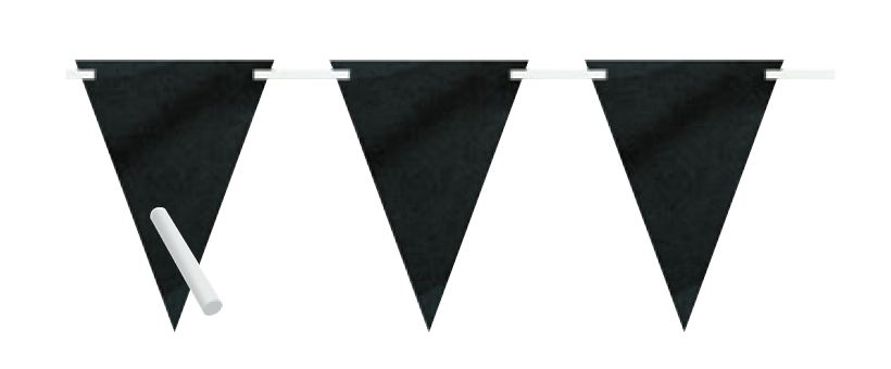 BANDERIN TRIANGULO NEGRO TIZA
