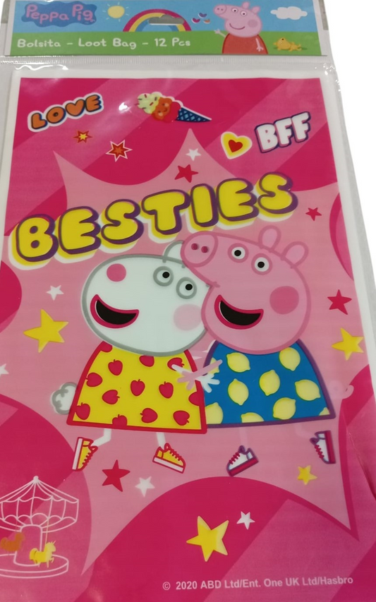 BOLSAS P/DULCES  PEPPA 12UDS