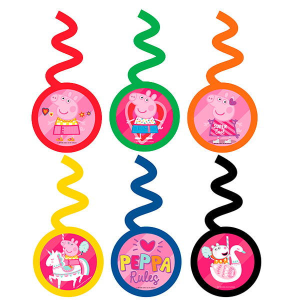 REMOLINO DECORATIVO PEPPA 6UD