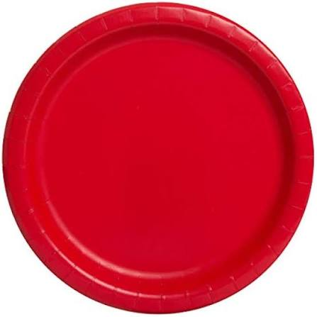 PLATO 20UN 18CM 7PG ROJO