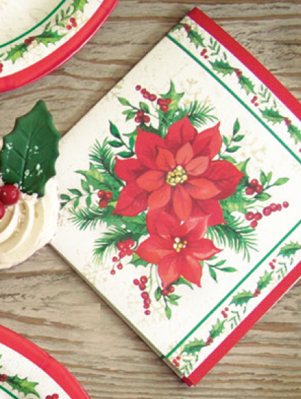 SERV. PONSETIA ARBOL 16UDS BN