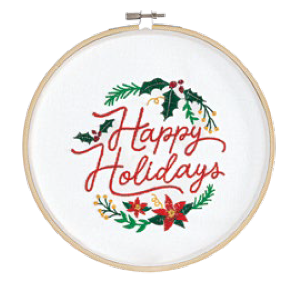 LETRERO BORDADO HAPPY HOLIDAYS