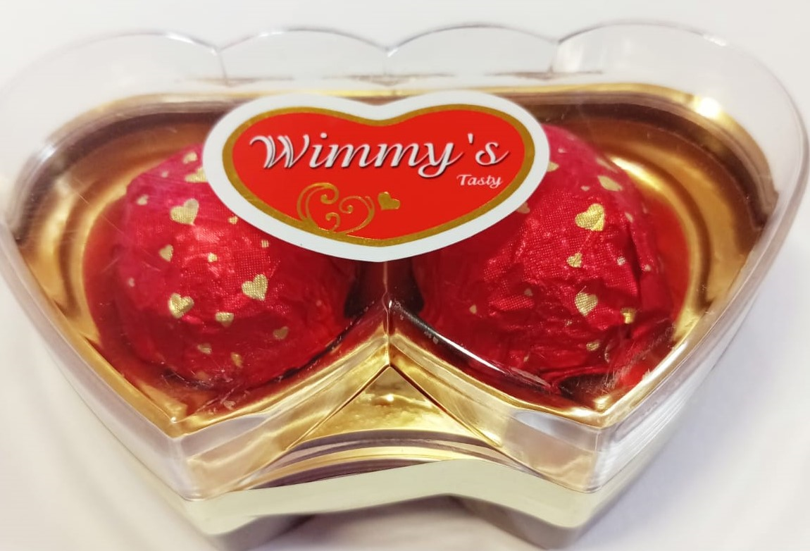 BOMBOM MINI TWINS HEART ROJO 2