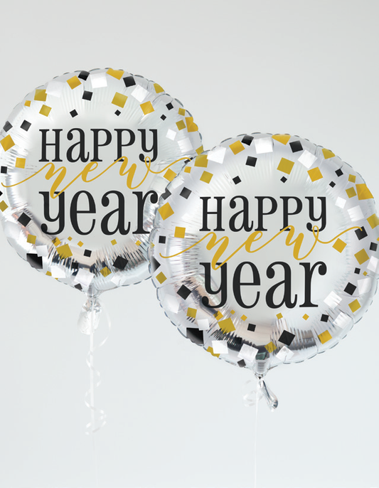 GLOBO MET 18PG HAPPY NEW YEAR