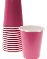 VASO 12OZ 10UN FUCSIA