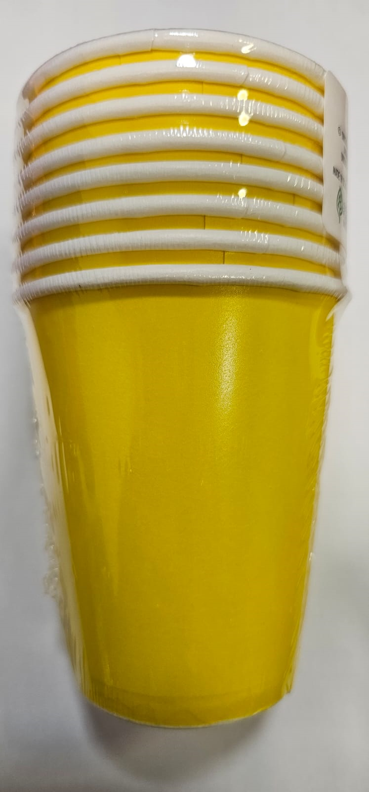 VASO AMARILLO NEON 8 UDS