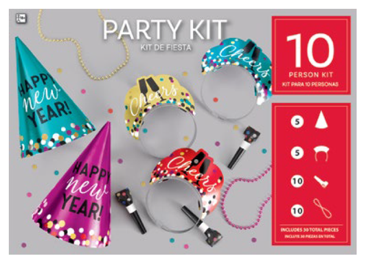 PARTY KIT 10 PERS HPNY COLORFU