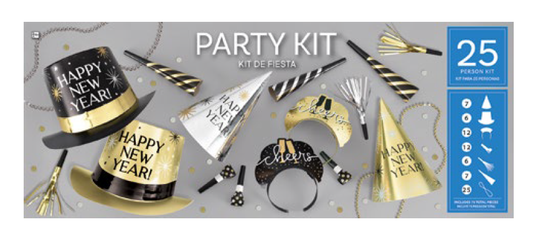 PARTY KIT 25P BS TOP HATS HPNY