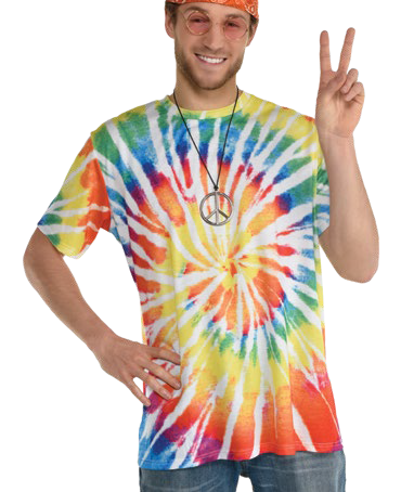 DISFRAZ CAMISA TIE DYE 60S ADU