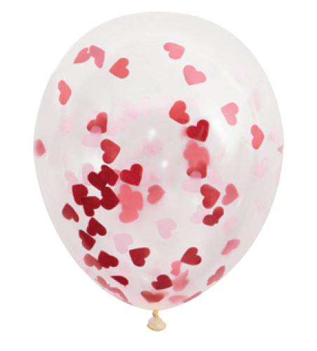 GLOBO CLEAR CONF CORAZON 5UDS