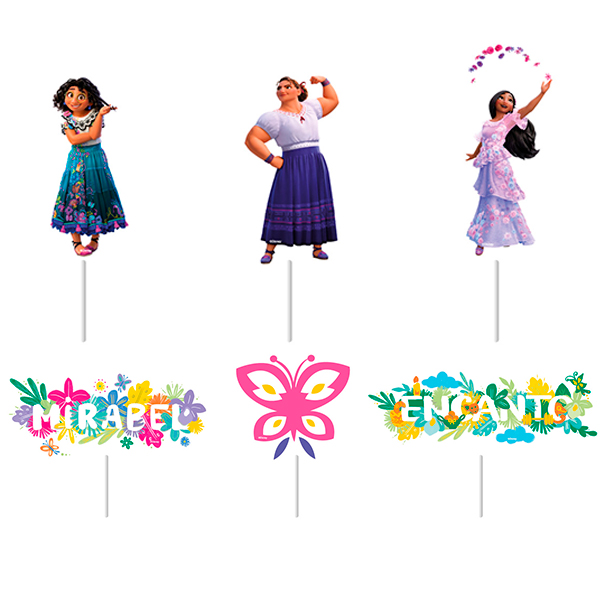 TOPPER DECORATIVO ENCANTO 6UDS