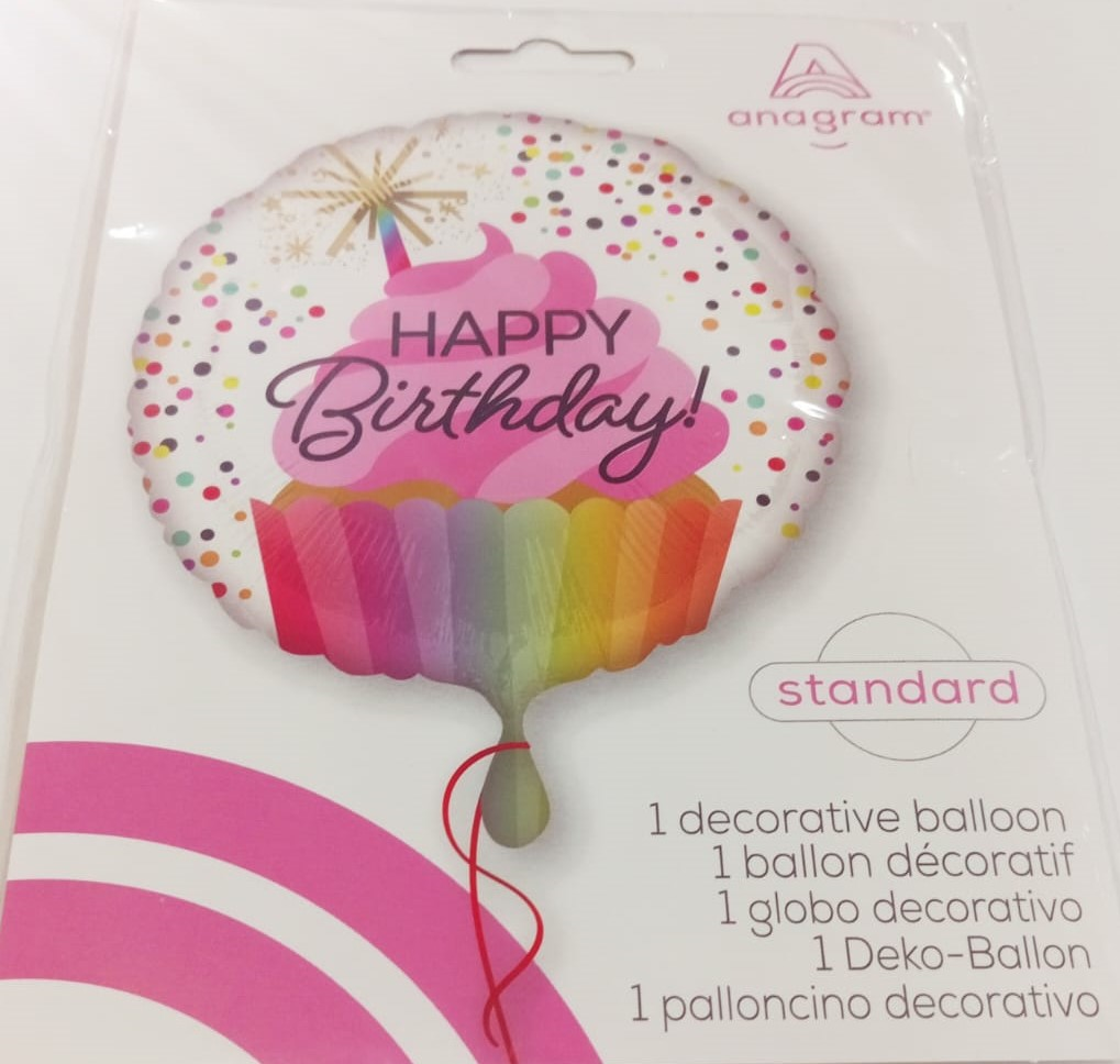 GLOBO MYLAR HAPPY BDAY 18 PULG