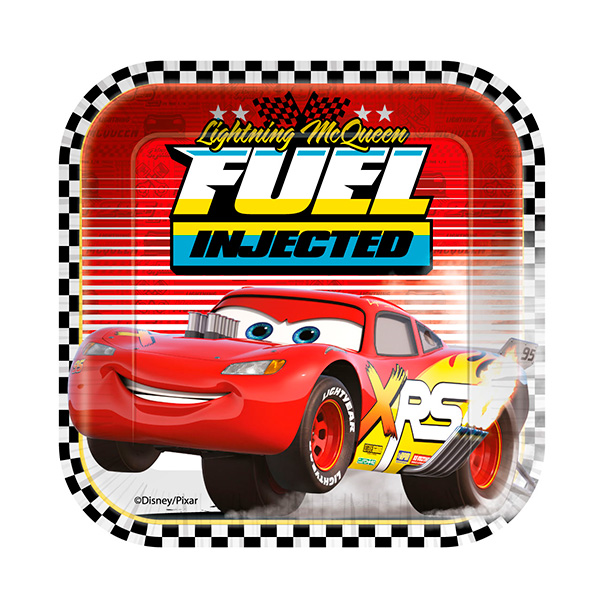 PLATOS CARTON CARS 7PG 6UDS