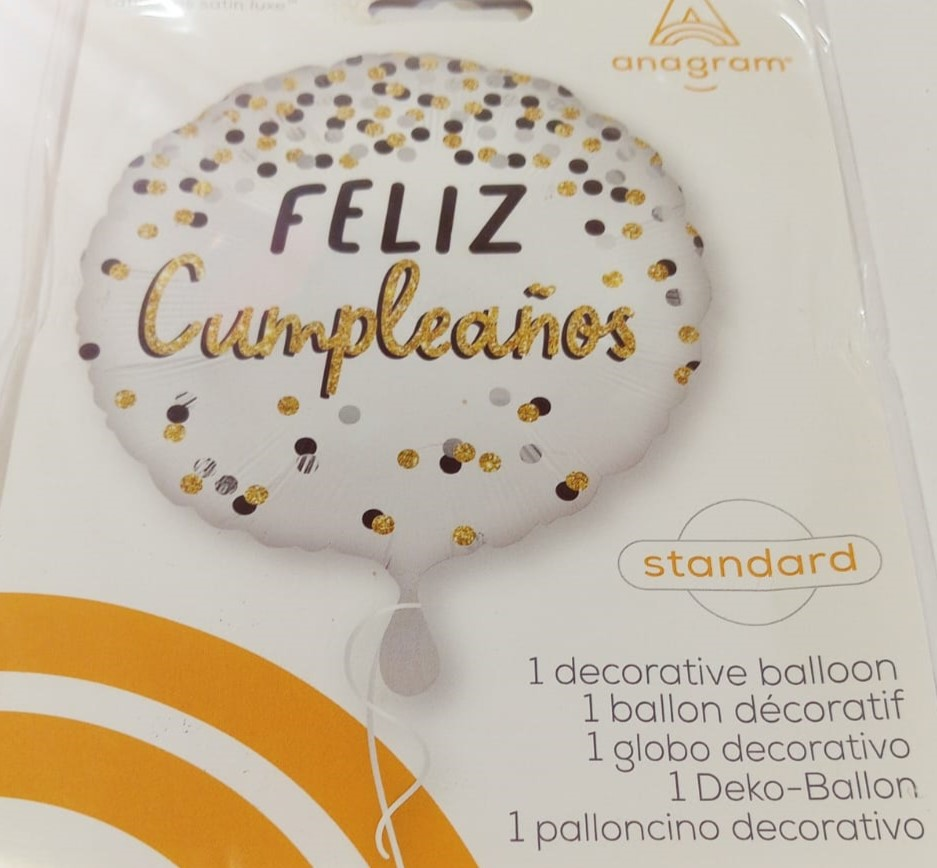 GLOBO MET. FELIZ CUMPLE HBD18P